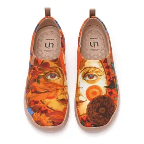 -Autumn Sun- Unique Art Painted Canvas Loafers for Women