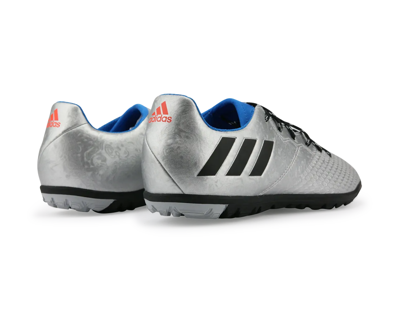 adidas Kids Messi 16.3 Turf Soccer Shoes Silver Metalic/Core Black/Sho Blue