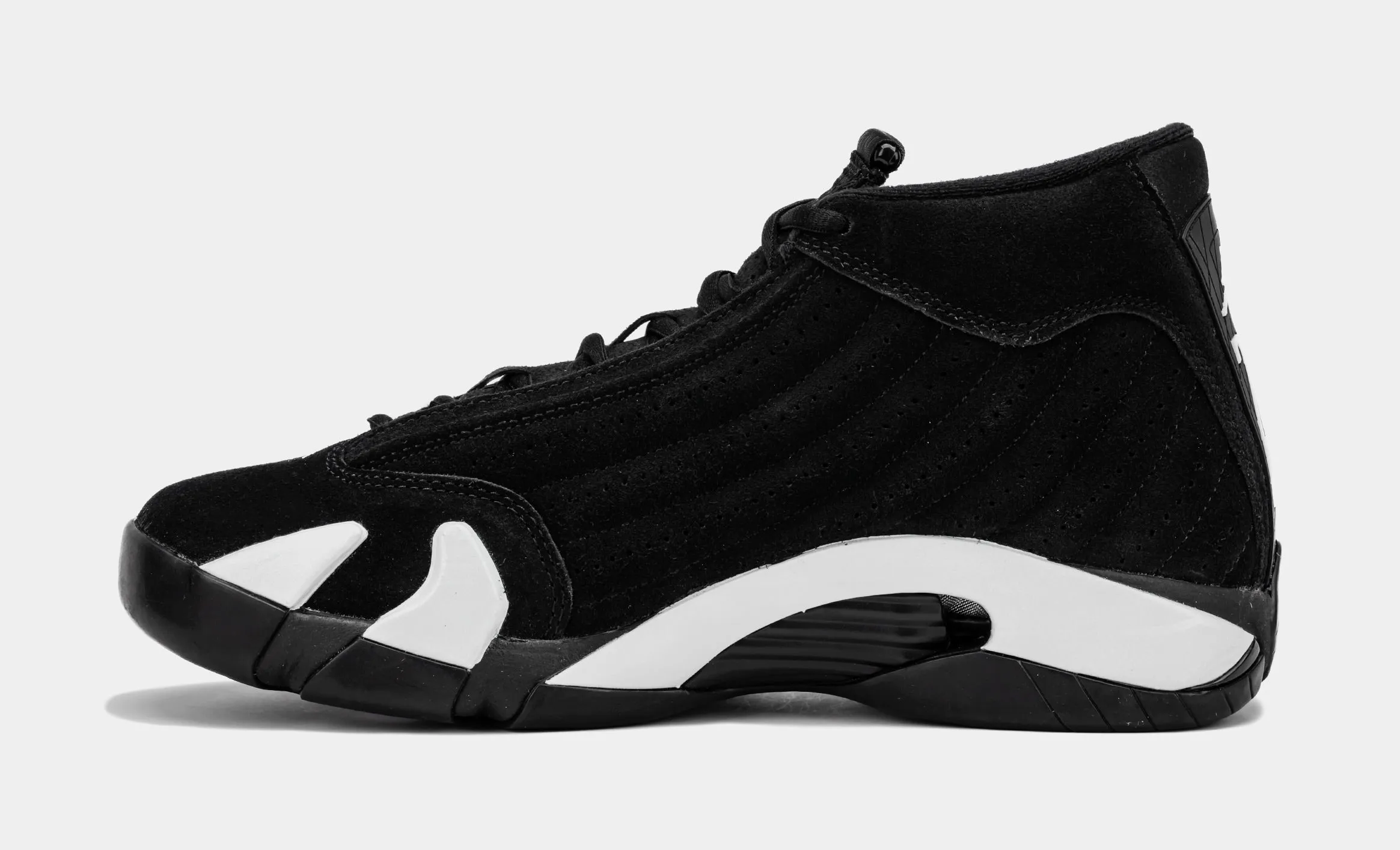 Air Jordan 14 Retro Black/White Mens Lifestyle Shoes (Black/White)