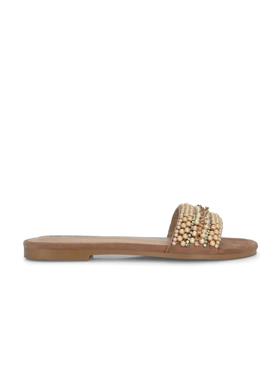 Alberto Torresi Synthetic Beige Flat Sandals for women