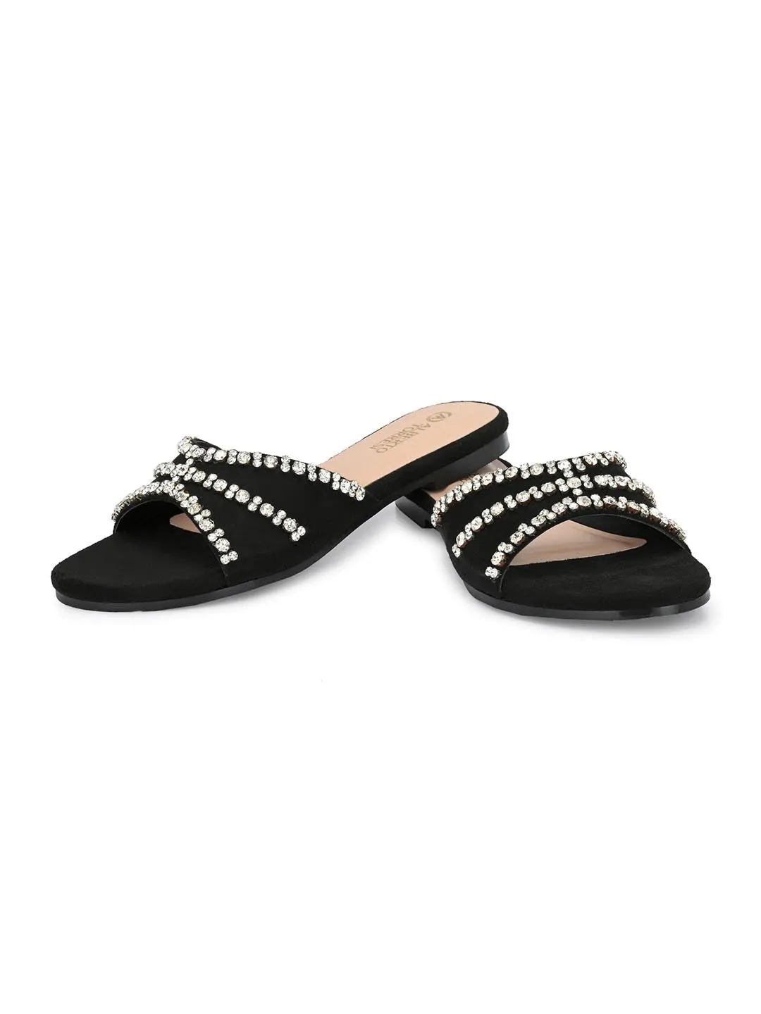 Alberto Torresi Synthetic Black Flat Sandals for women