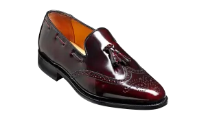 Barker Clive  Classic Wing Cap Loafer -Hi Shine Burgundy