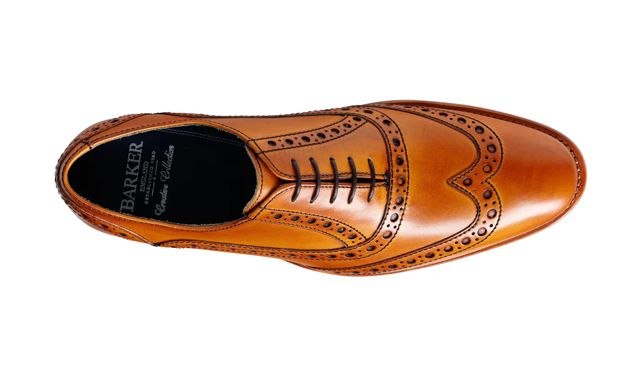 Barker Grant English Brogue Shoe - Cedar Calf