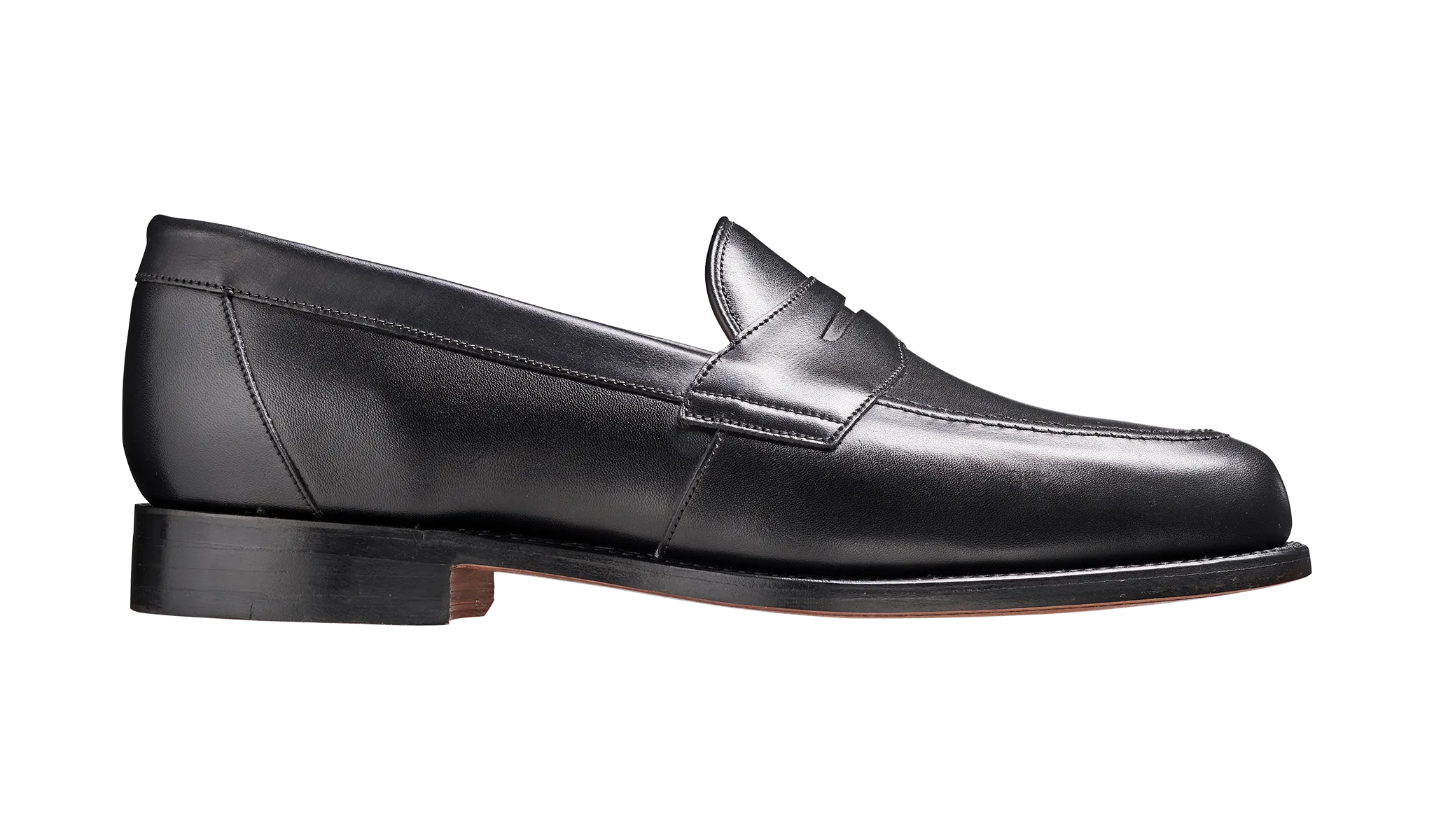 Barker Porthsmouth Traditional American Loafer - Black Calf