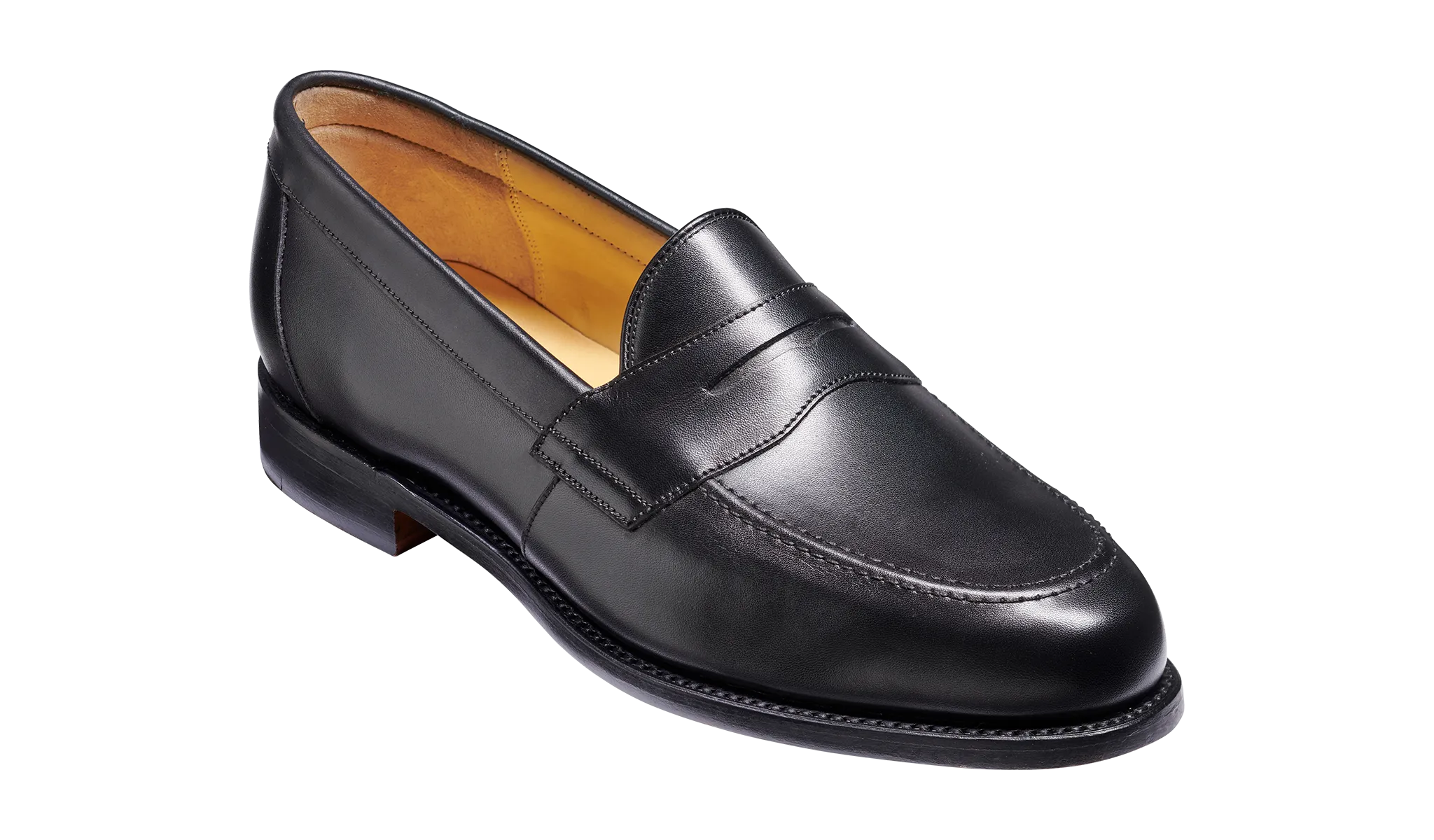 Barker Porthsmouth Traditional American Loafer - Black Calf