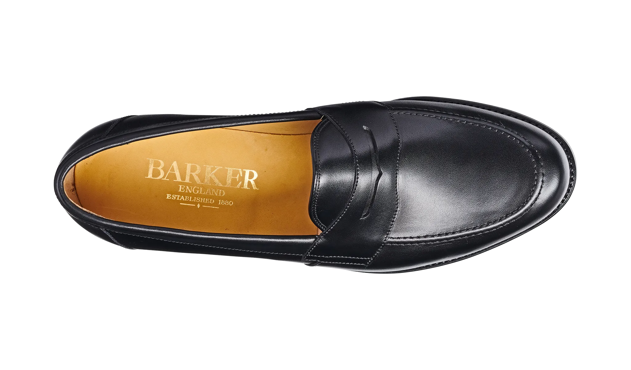 Barker Porthsmouth Traditional American Loafer - Black Calf