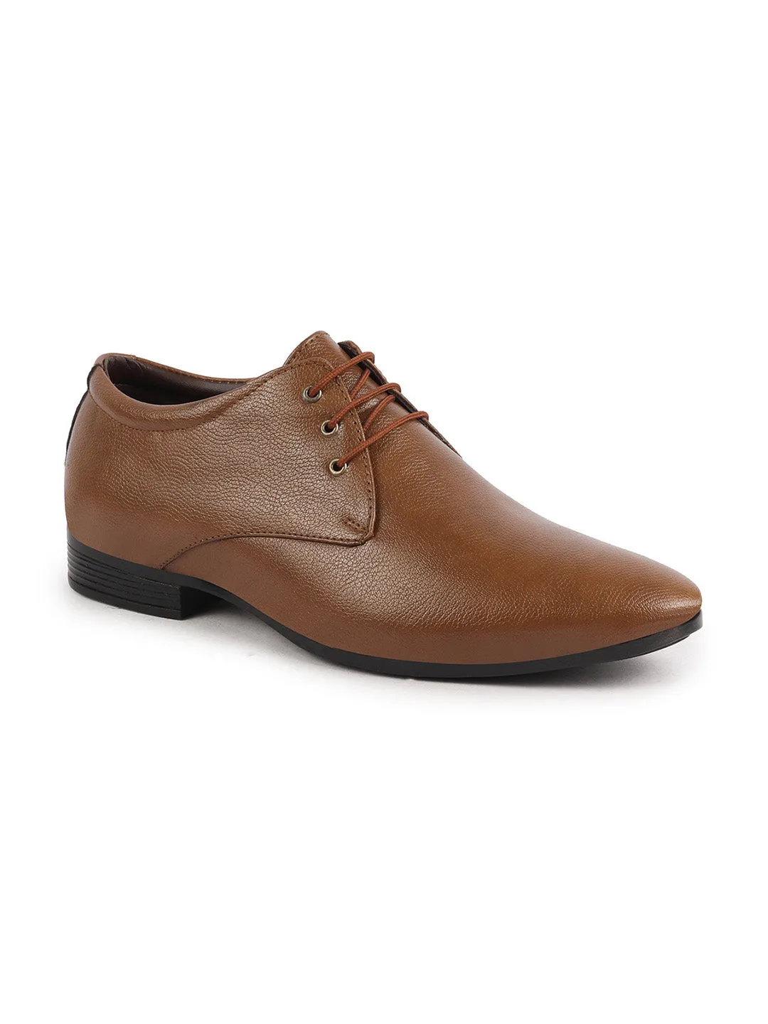 Basics Men Tan Formal Office Lace Up Shoes