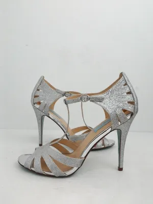 Betsey Johnson Women's Stiletto Silver/Grain  Size 10 M