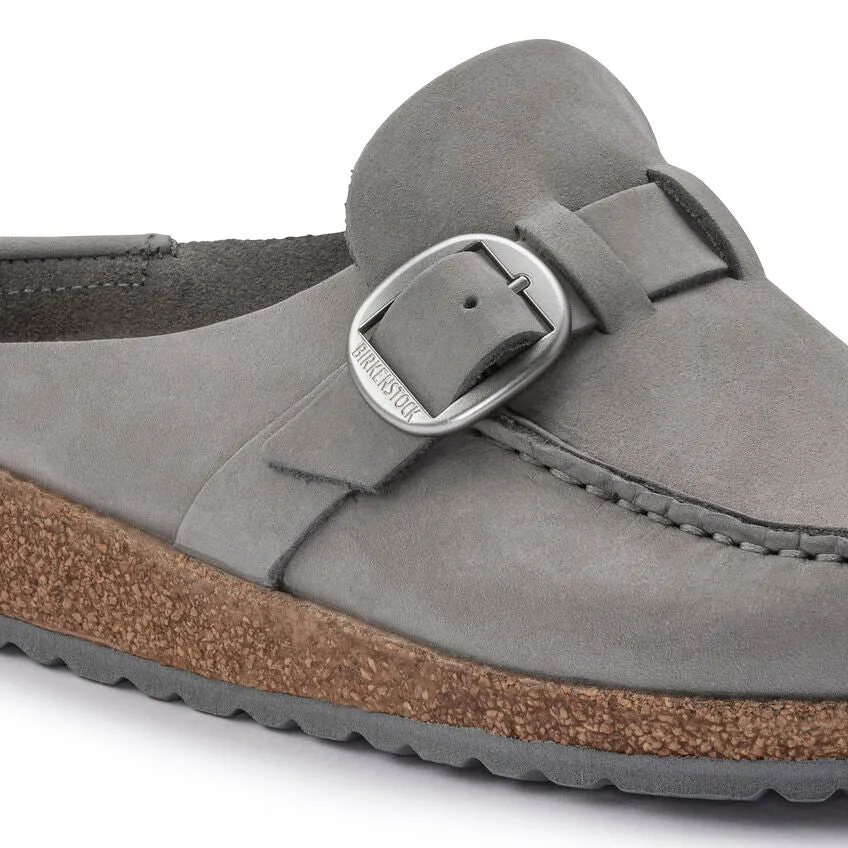 'Birkenstock USA' Women's Buckley Suede Leather Clog - Dove Grey