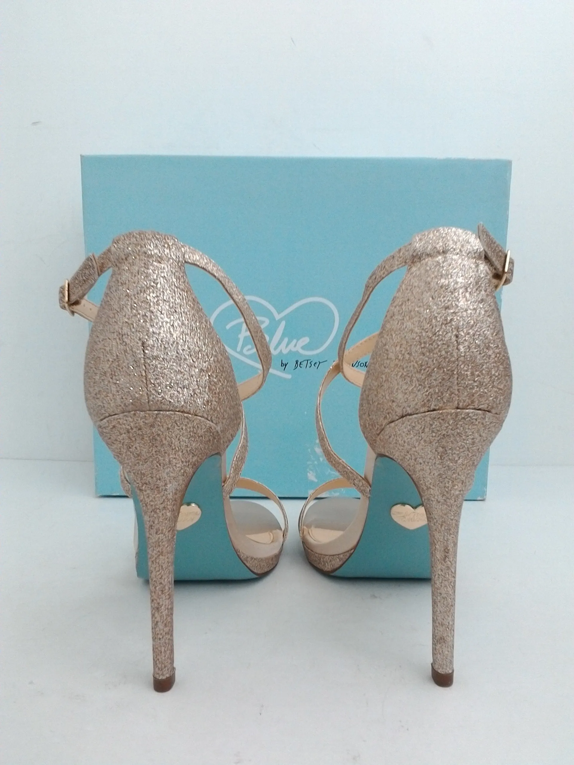 Blue By Betsey Johnson Women's Andi Champagne Heeled Sandal Size 7 M