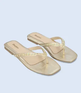 BW8040-GOLDEN-Women Casual Chappal