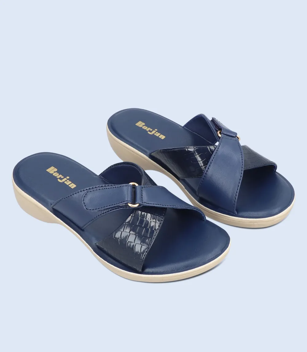 BW9375-NAVY-Women Slipper