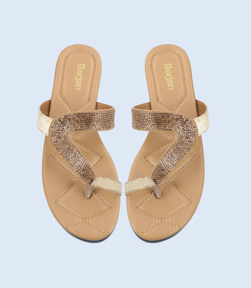 BW9741-BEIGE-Women Chappal