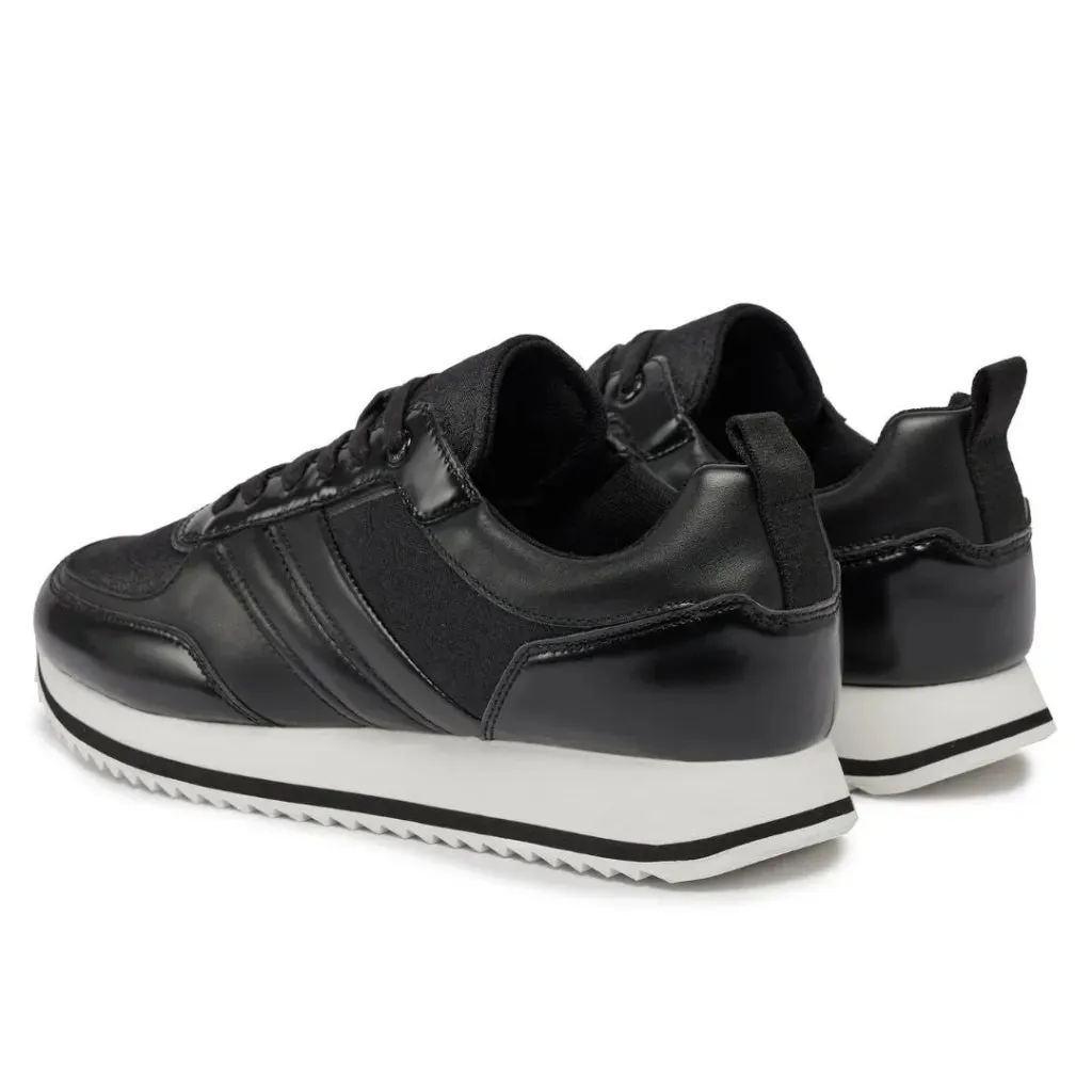 Calvin Klein Low Top Lace Up Jaq Mono Trainer HM0HM01343-BLKWHT