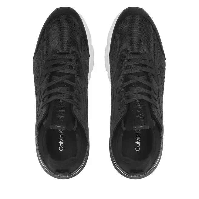 Calvin Klein Low Top Lace Up Knit Trainer HM0HM00647-BLK