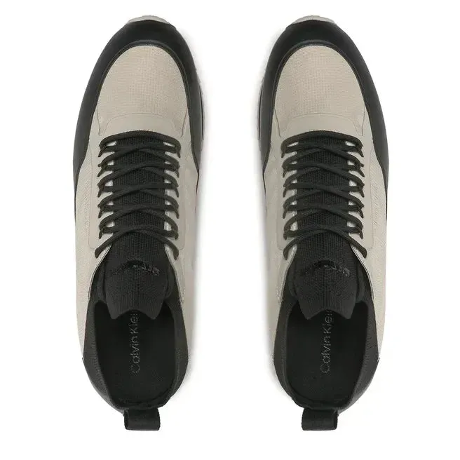 Calvin Klein Low Top Lace Up Nylon Trainer HM0HM00921-BLKBEG