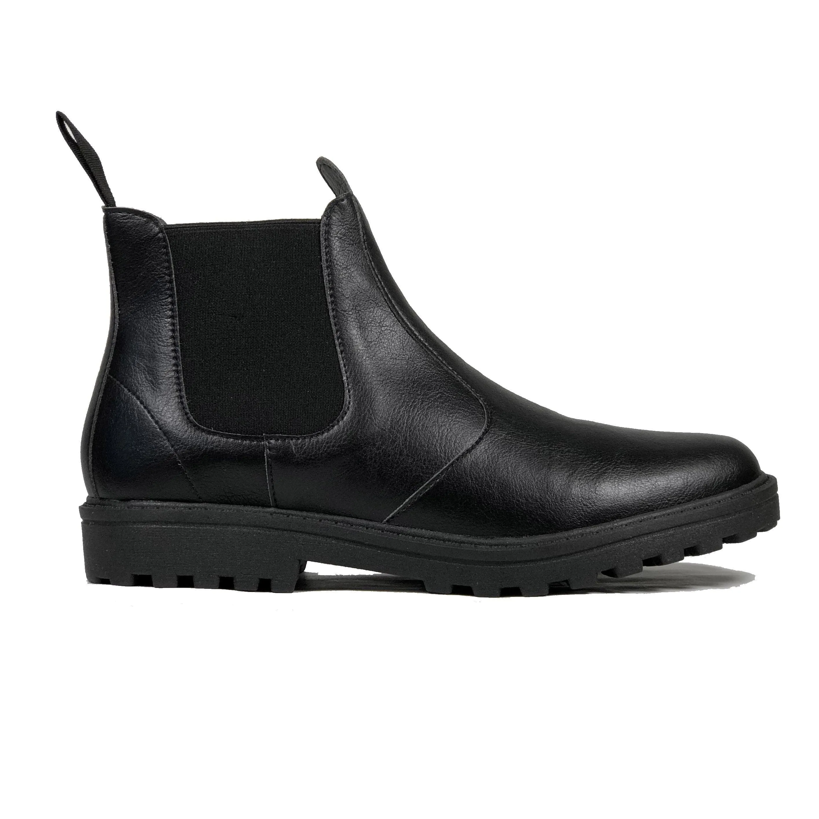 Chelsea boot - vegan school shoe by Vegan Style - black