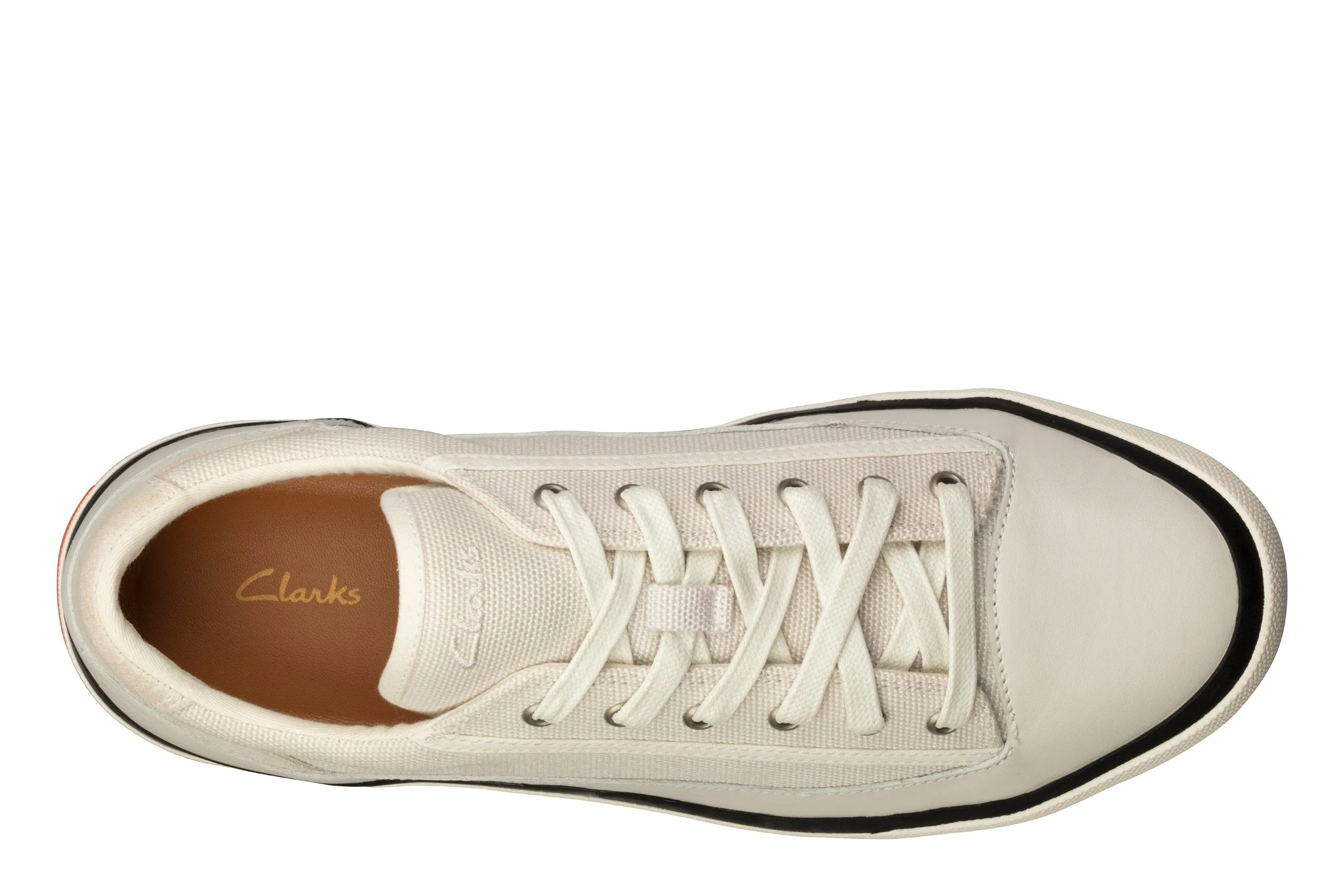 Clarks Aceley Lace White Canvas M