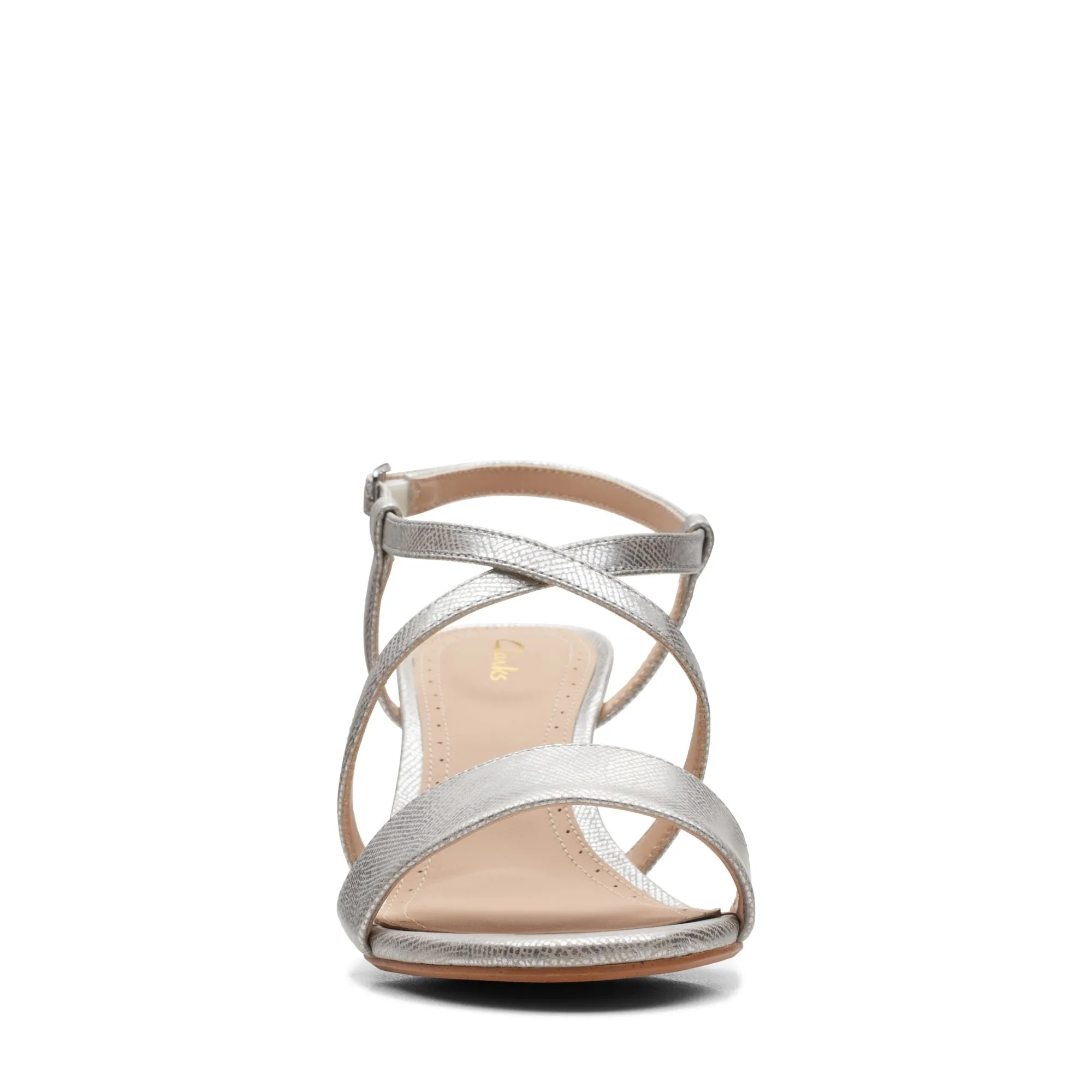 Clarks Amali Buckle Silver Metallic