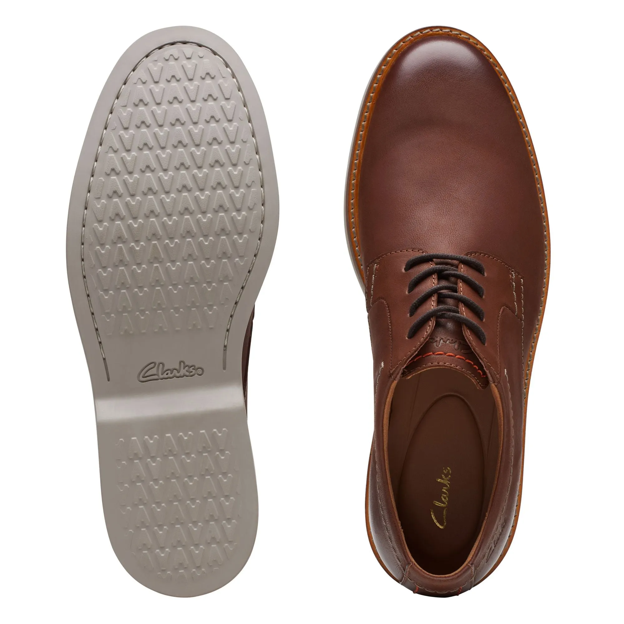 Clarks Atticus LTLace Dark Tan Leather