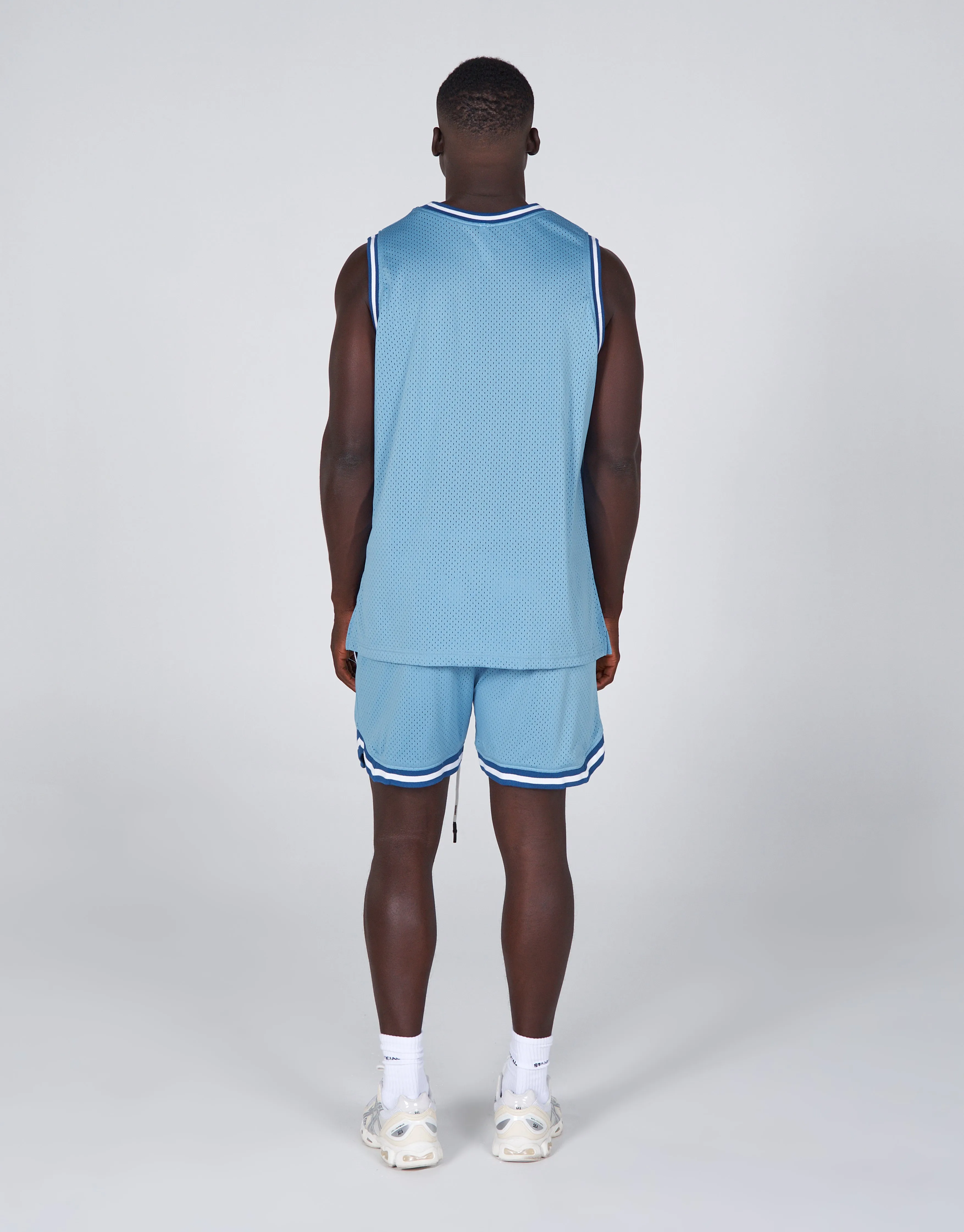 Court Drip Basketball Singlet - Columbia