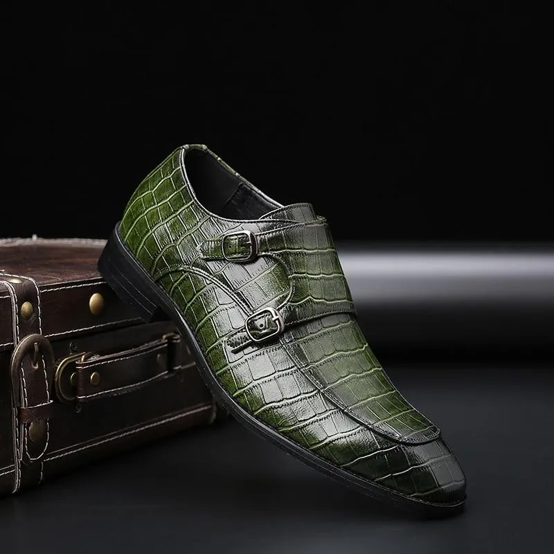 Crocodile  Flat  Business Designer Shoes Men