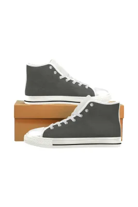 Dark Gray Men’s Classic High Top Canvas Shoes (Model 017)