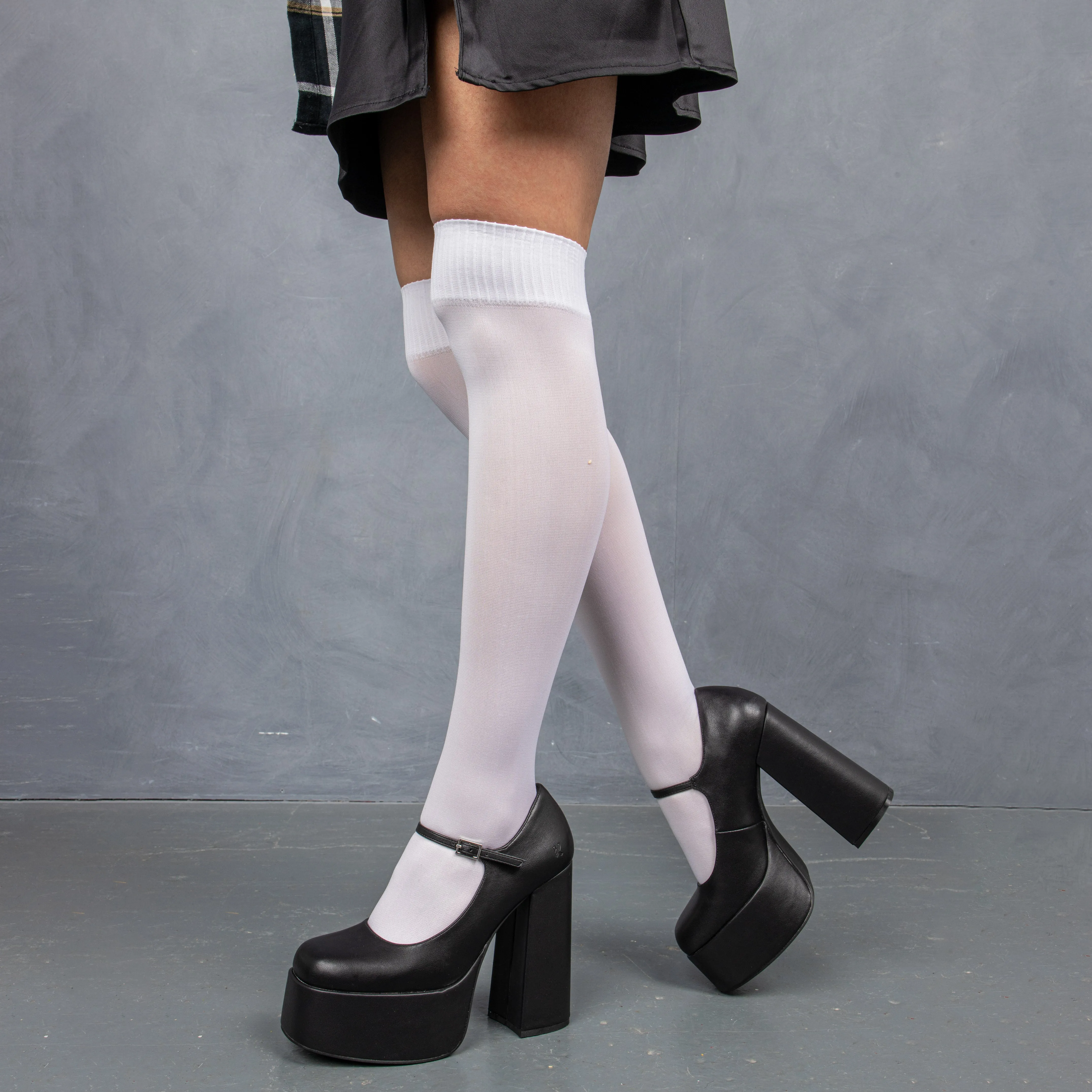 Darkbloom Black Platform Heels