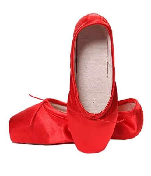 DoGeek Ballet Pointe Shoes Satin Ballet Shoes for Grirls/Womens/Ladies with Toe Pads, Ballet Ribbon and Pointe Shoe Elastic