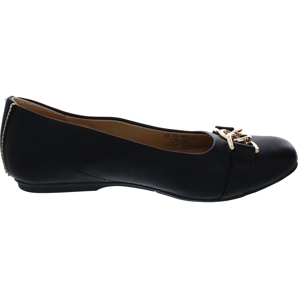 Dr. Scholl's Shoes Womens Wexley Adorn Chain Slip On Ballet Flats