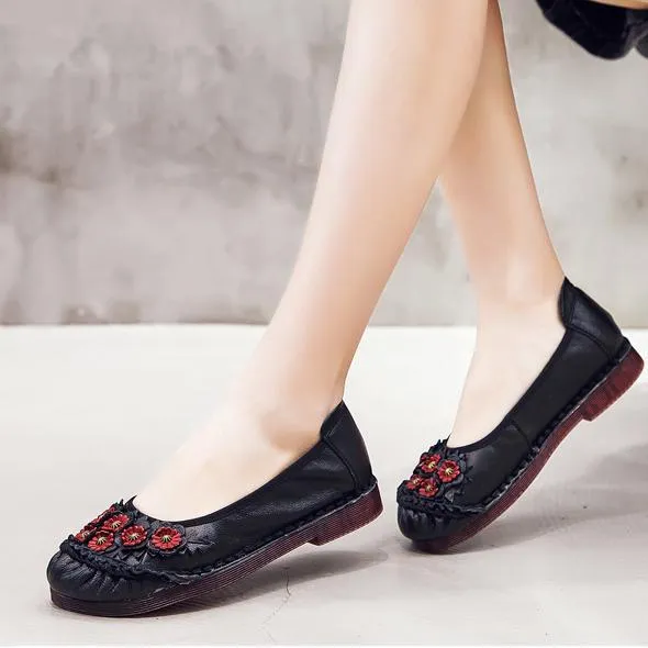 Ethnic Casual Soft Bottom Retro Shoes 35-41