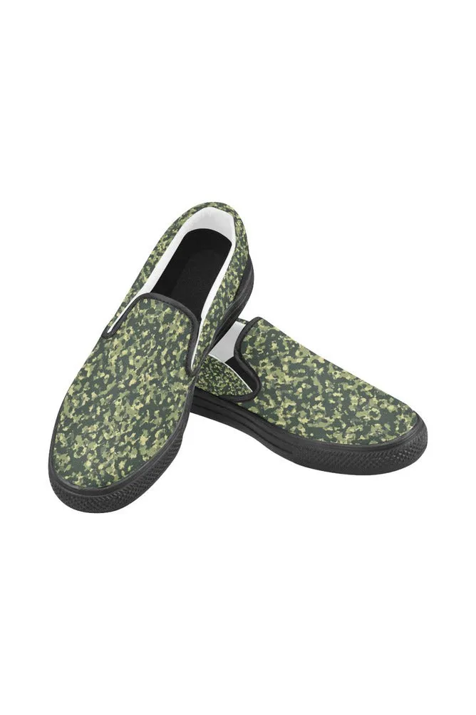 Forest Camouflage Men's Slip-on Canvas Shoes