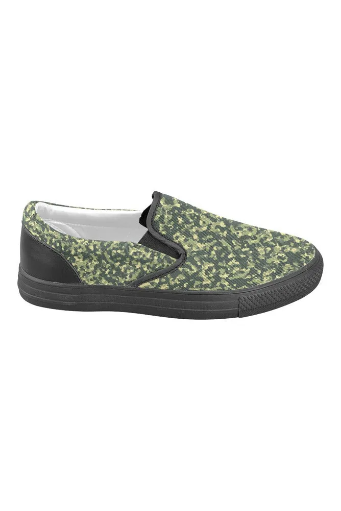 Forest Camouflage Men's Slip-on Canvas Shoes