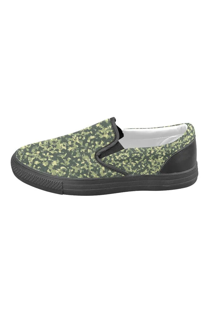 Forest Camouflage Men's Slip-on Canvas Shoes