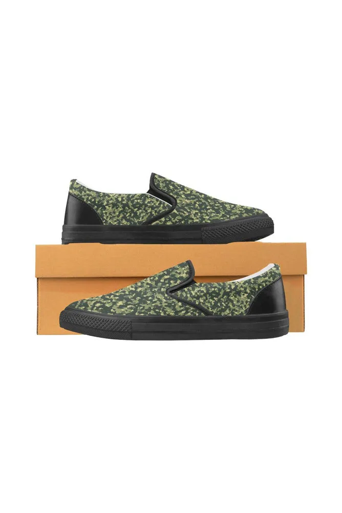 Forest Camouflage Men's Slip-on Canvas Shoes