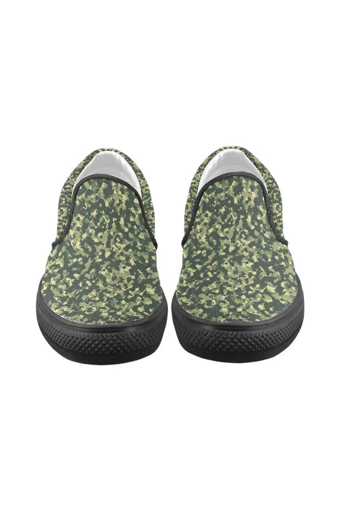 Forest Camouflage Men's Slip-on Canvas Shoes