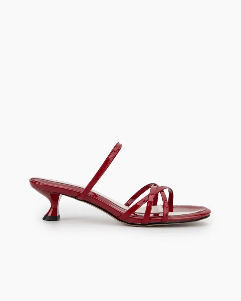 French Cross Strap Colorblock Sandals