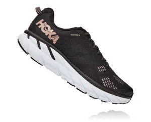 'Hoka' Women's Clifton 9 - Black / Rose Gold (Wide)