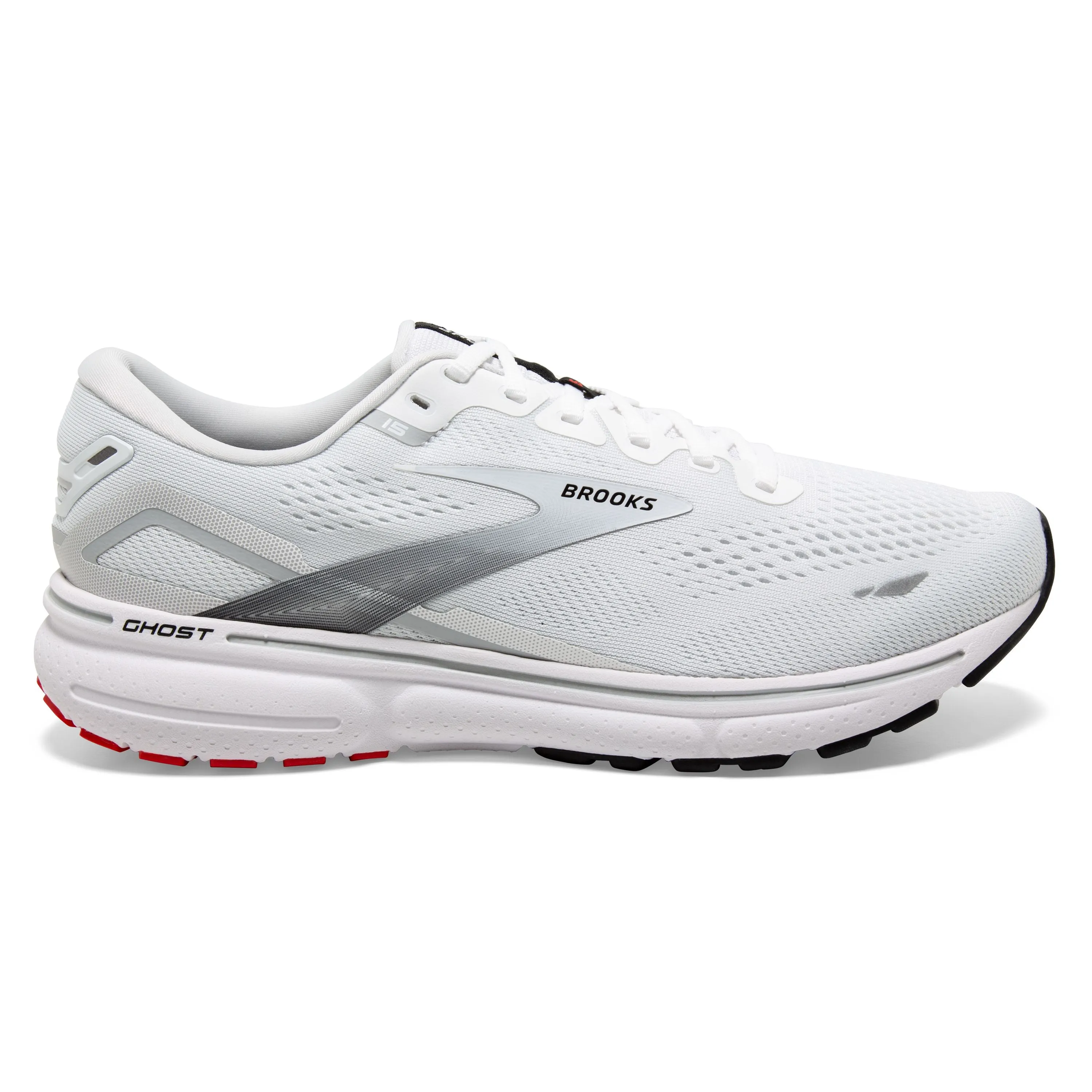 M Brooks Ghost 15 White/Black/Flame