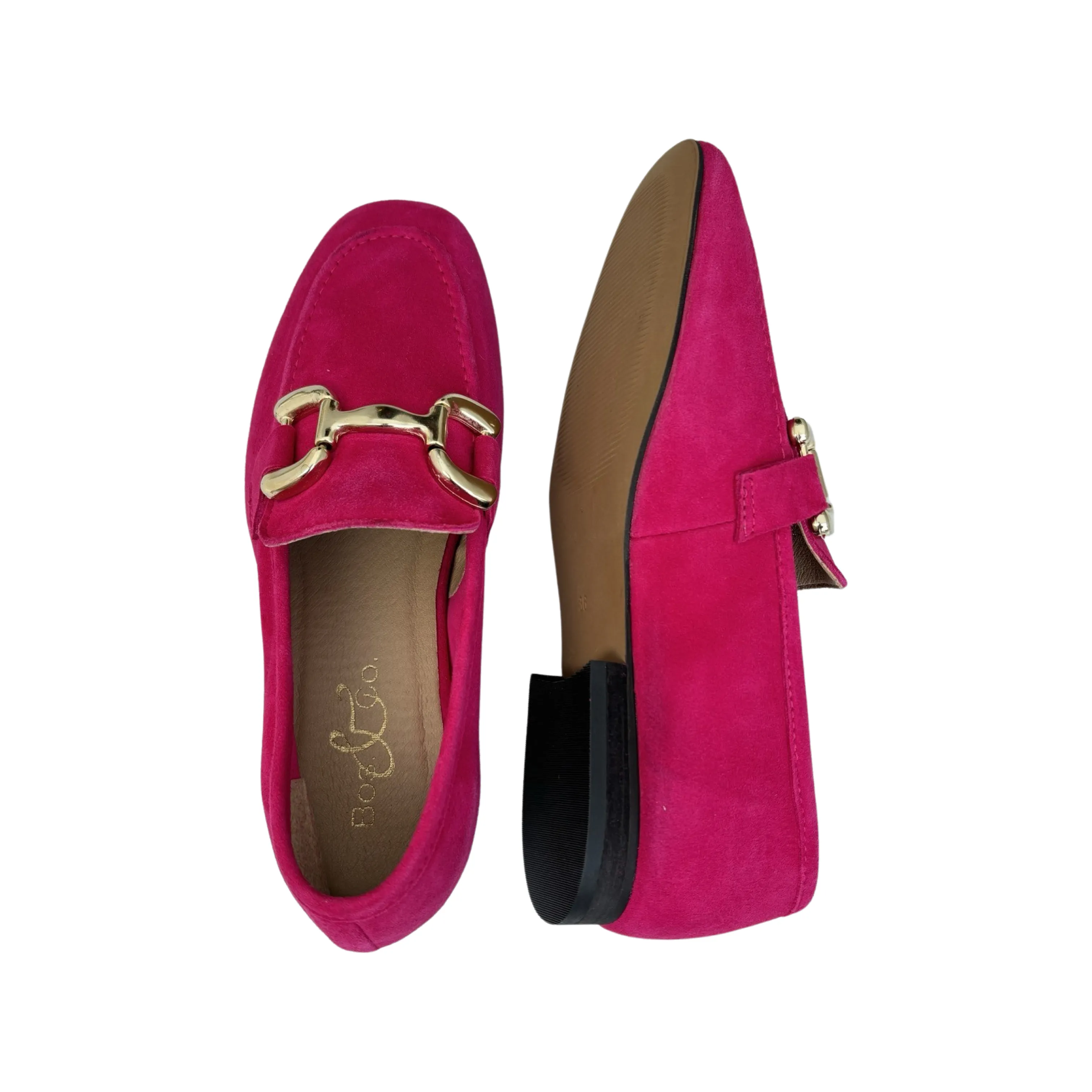 Macie Fushia Suede Loafer