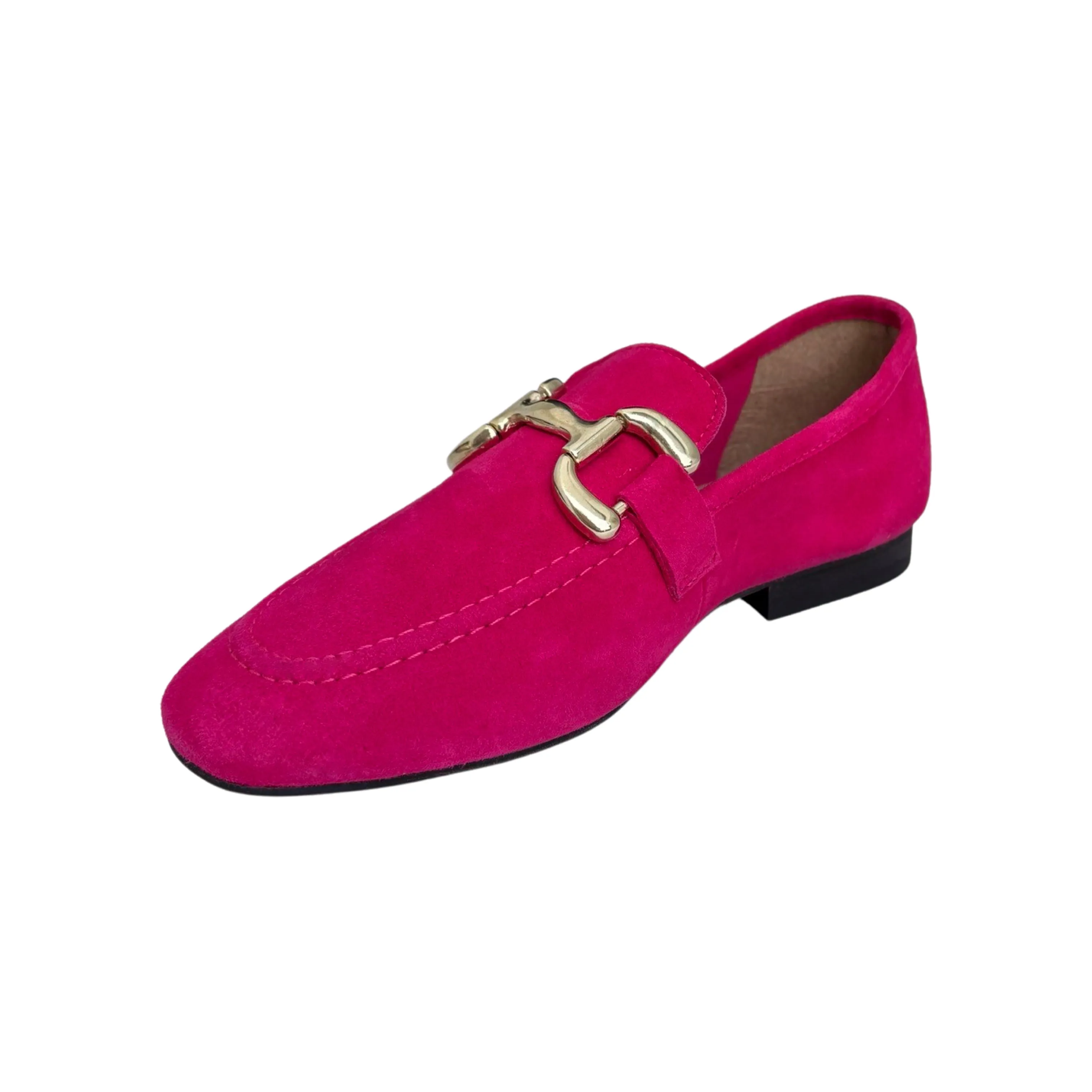 Macie Fushia Suede Loafer