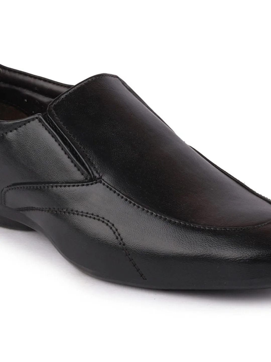 Men Black Formal Slip-On Shoes