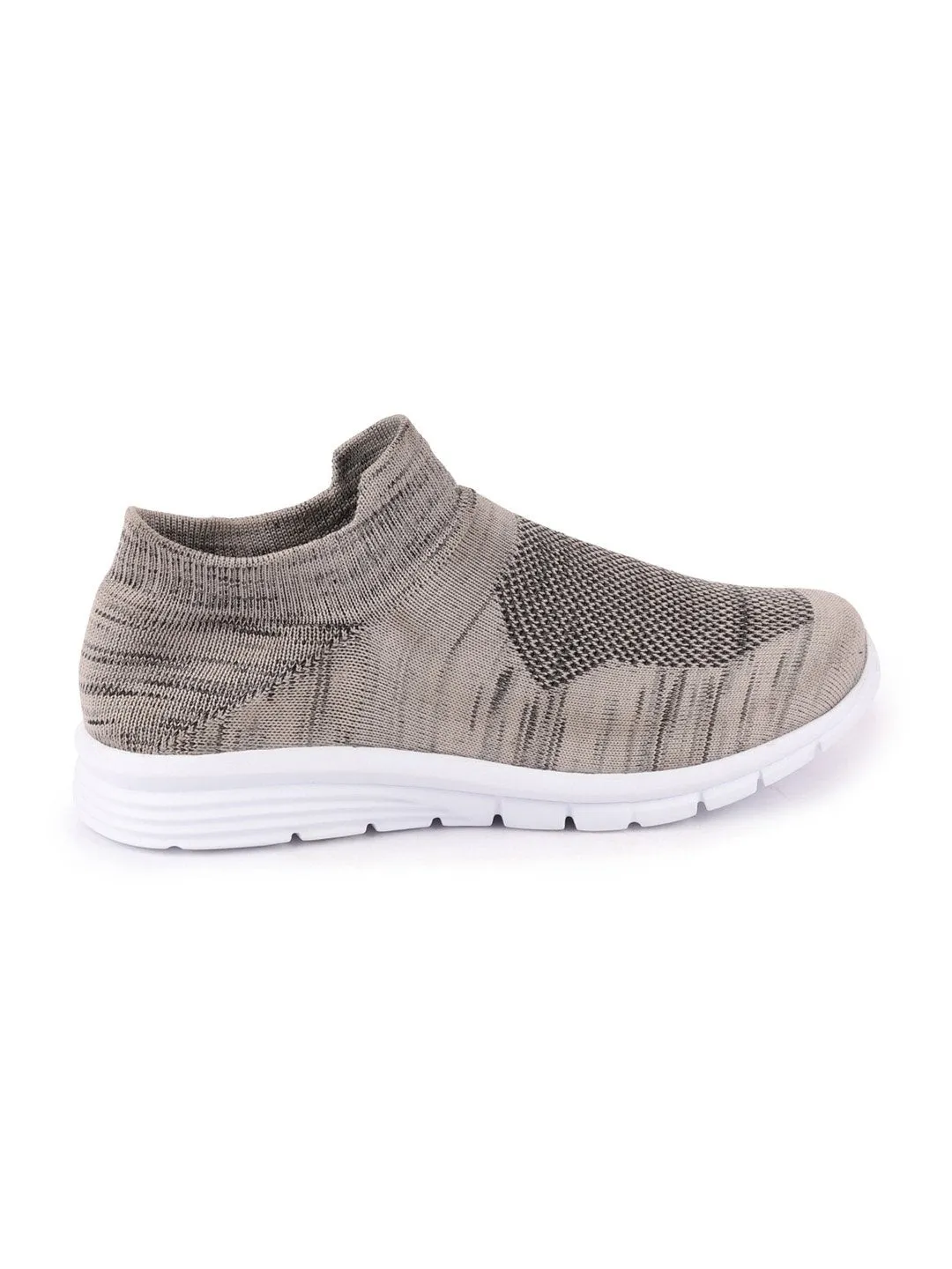 Men Grey Sports Slip-On Walking Shoes