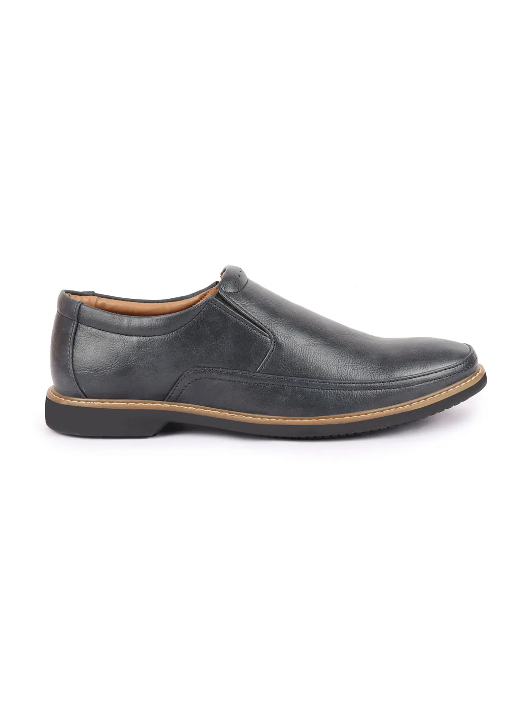 Men Navy Blue Formal Superior Comfort Slip On Shoes