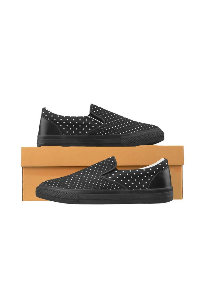 Micro Dot Men's Slip-on Canvas Shoes