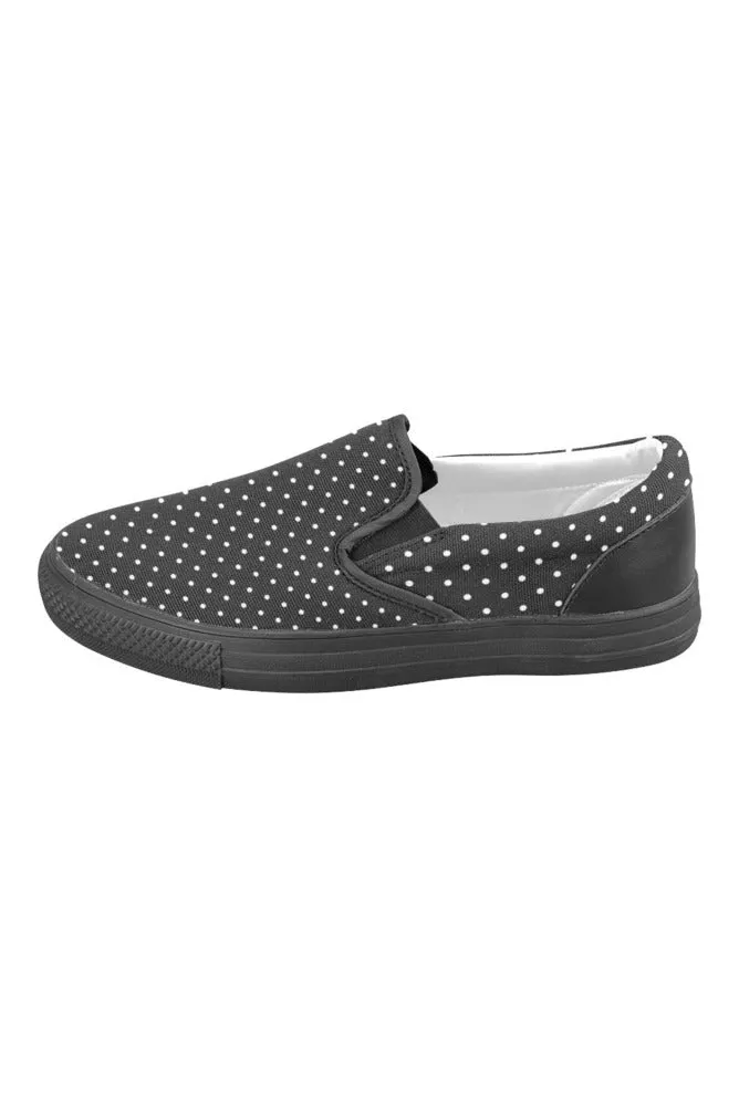 Micro Dot Men's Slip-on Canvas Shoes