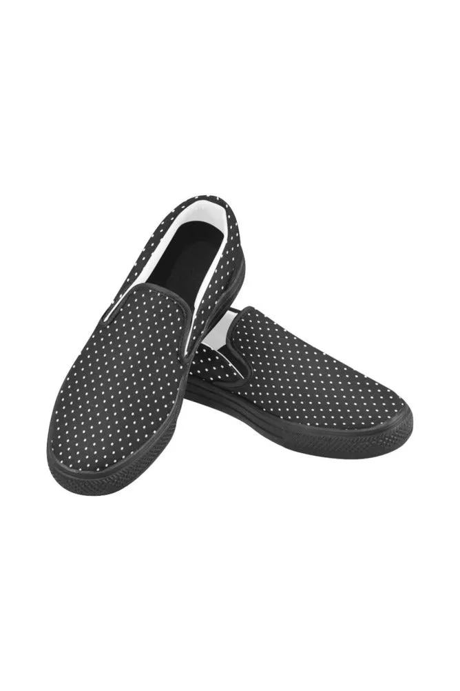 Micro Dot Men's Slip-on Canvas Shoes