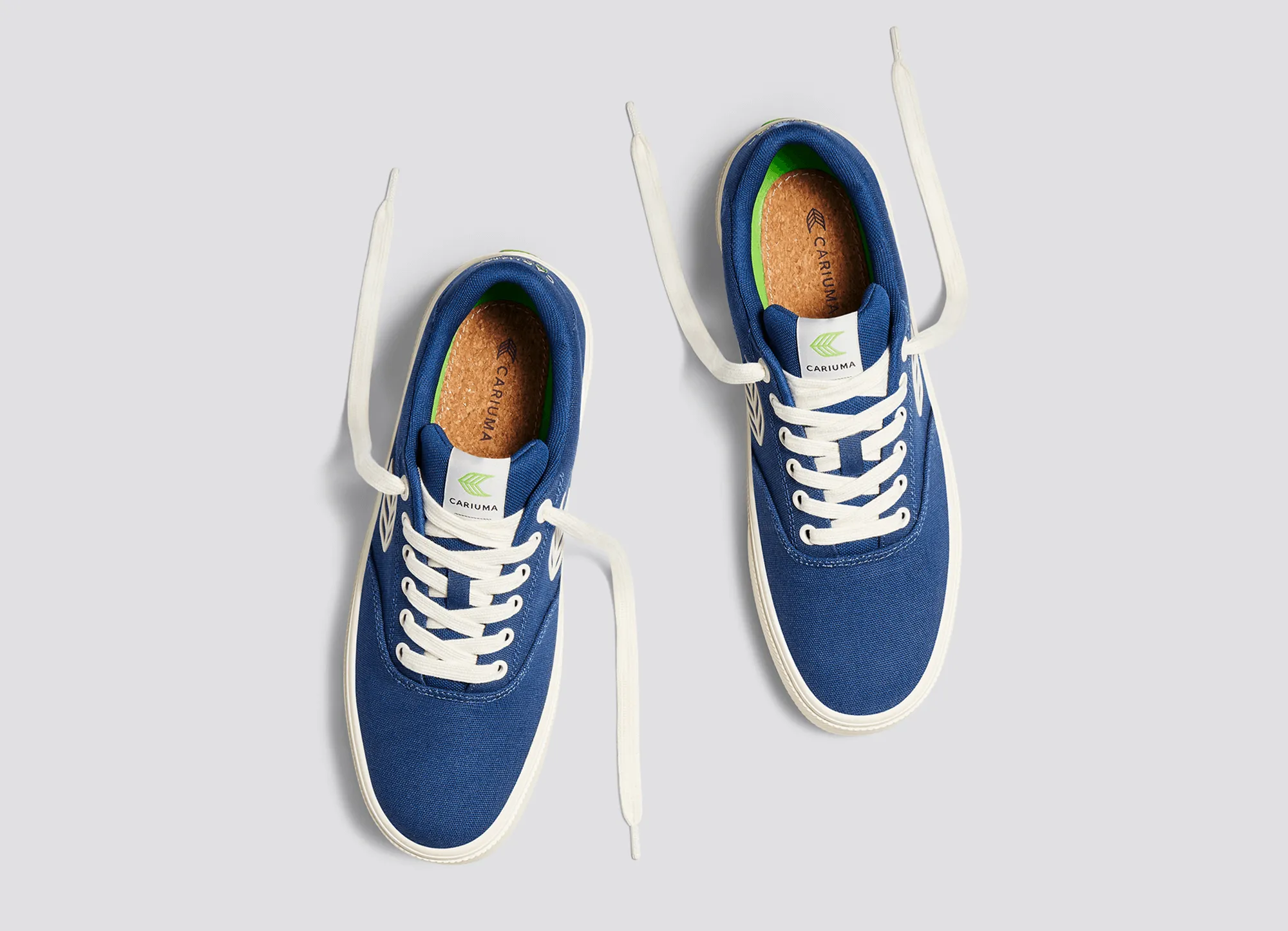 NAIOCA Canvas Mystery Blue Canvas Ivory Logo Sneaker Women