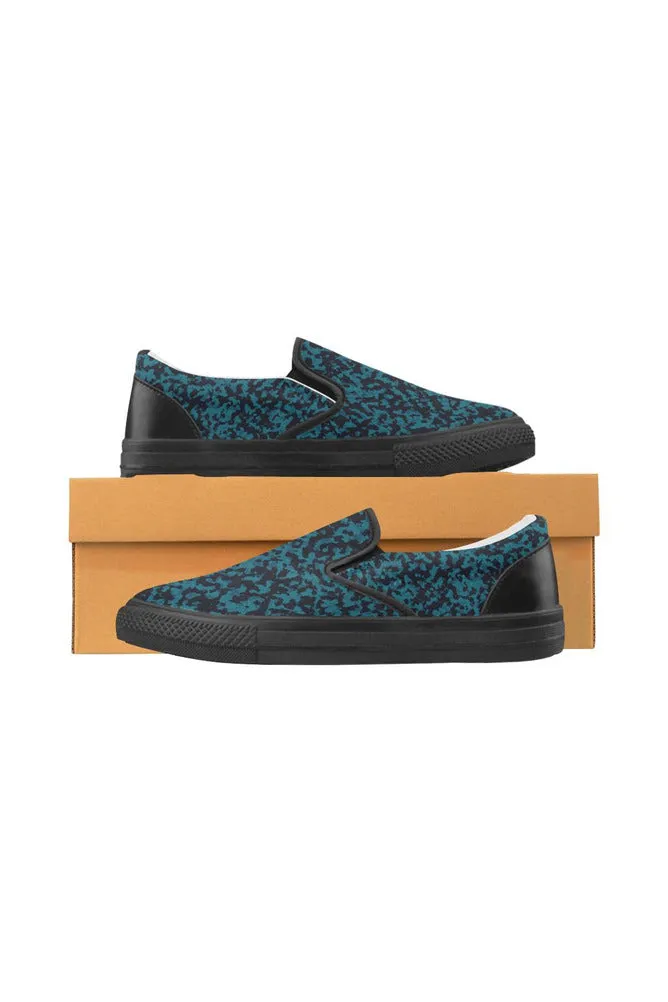 Night Camouflage Men's Slip-on Canvas Shoes