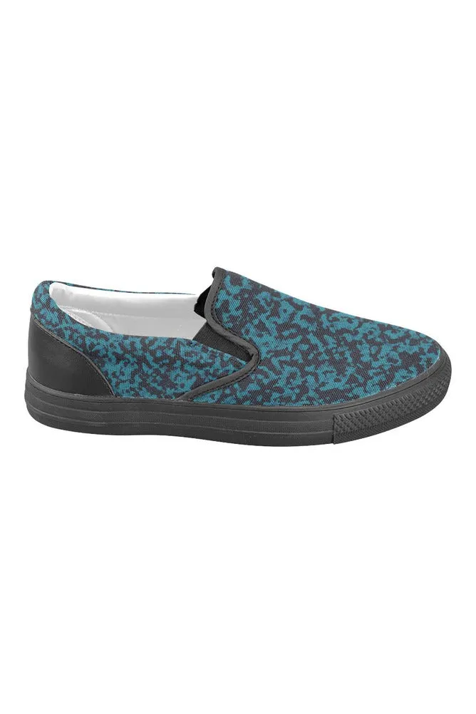 Night Camouflage Men's Slip-on Canvas Shoes